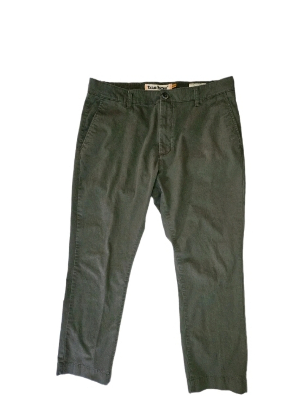 Tailor Vintage Mens Greenwich Slim Fit Pants Size 36x 30 Olive Green Stretch